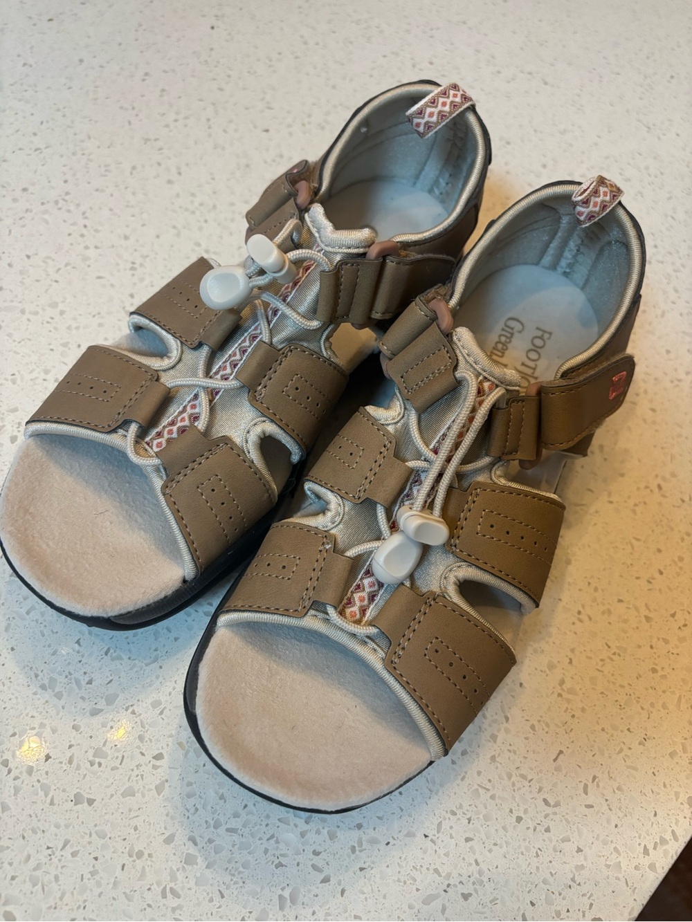FootJoy Greenjoys Golf Sandals Womens 7M Brown Leather Softspike